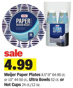 Meijer Paper Plates 8.5