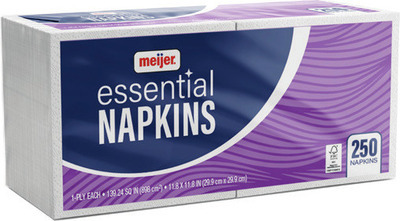 Meijer Essential 250-500 ct. or Premium Napkins* 40-200 ct.