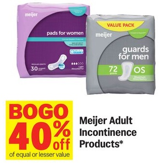Meijer Adult Incontinence Products*