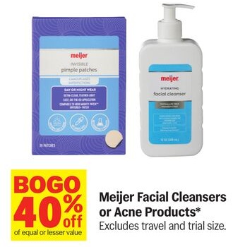 Meijer Facial Cleansers or Acne Products*