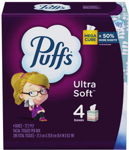 Puffs 4 Pk. Facial Tissue*