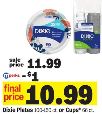 Dixie Plates 100-150 ct. or Cups* 66 ct.