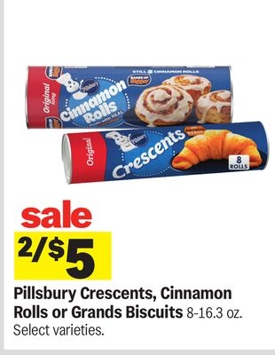 Pillsbury Crescents, Cinnamon Rolls or Grands Biscuits