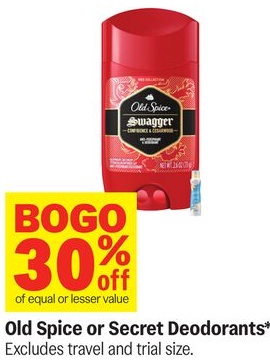 Old Spice or Secret Deodorants*