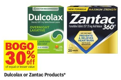 Dulcolax or Zantac Products*