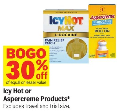 Icy Hot or Aspercreme Products*
