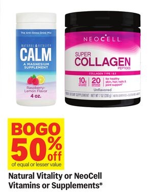 Natural Vitality or NeoCell Vitamins or Supplements*