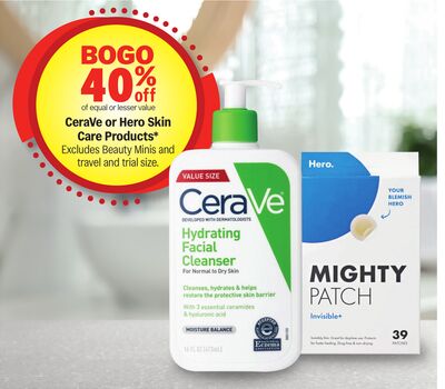 CeraVe or Hero Skin Care Products*