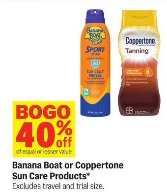 Banana Boat or Coppertone Sun Care Products*