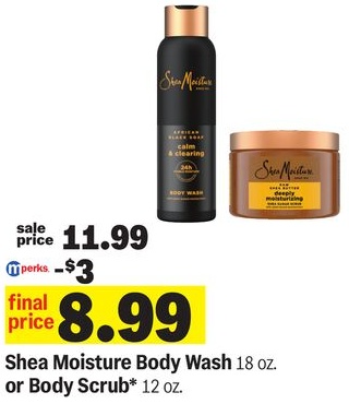 Shea Moisture Body Wash 18 oz. or Body Scrub* 12 oz.