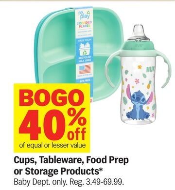 Cups, Tableware, Food Prep or Storage Products*