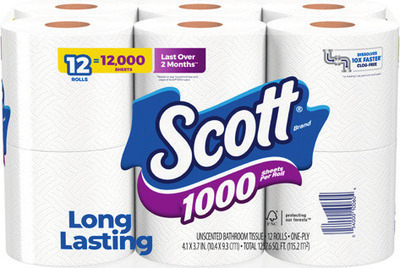 Scott 1000 Sheet Bath Tissue*