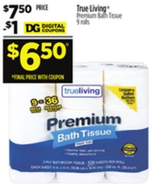 True Living® Premium Bath Tissue
