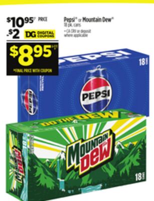 Pepsi® or Mountain Dew®