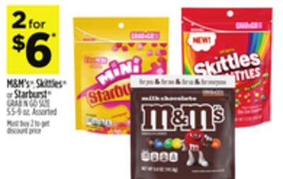M&Ms®*, Skittles®* or Starburst®*