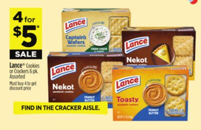 Lance® Cookies or Crackers 6 pk.