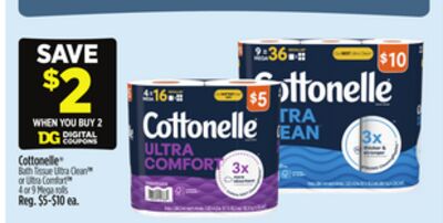 Cottonelle Bath Tissue Ultra Clean™ or Ultra Comfort®