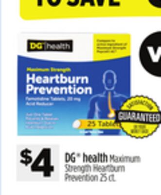 DG® health Maximum Strength Heartburn Prevention
