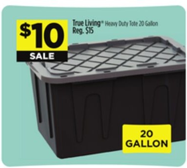 True Living® Heavy Duty Tote 20 Gallon
