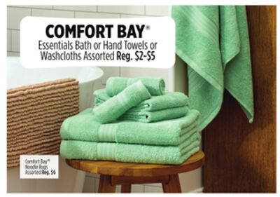 COMFORT BAY® Essentials Bath or Hand Towels or Washcloths Assorted
