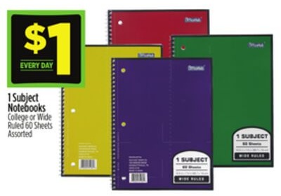 1 Subject Notebooks