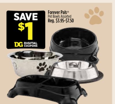 Forever Pals® Pet Bowls Assorted