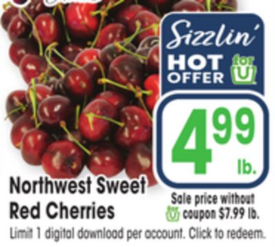 Northwest Sweet Red Cherries