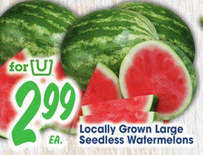 Locally Grown Large Seedless Watermelons