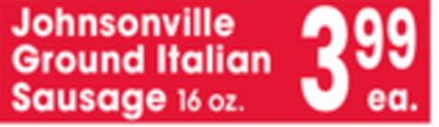 Johnsonville Ground Italian Sausage