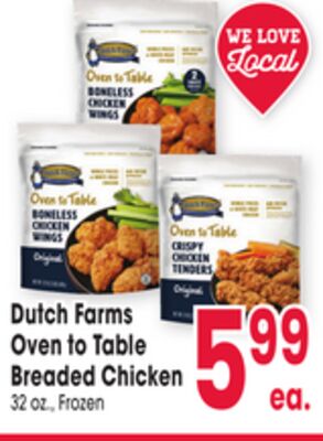Dutch Farms Oven to Table Breaded Chicken