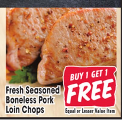 Fresh Seasoned Boneless Pork Loin Chops