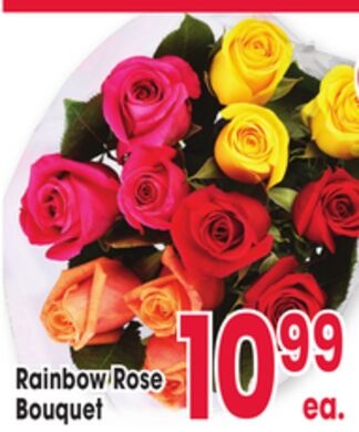 Rainbow Rose Bouquet