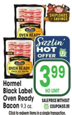 Hormel Black Label Oven Ready Bacon