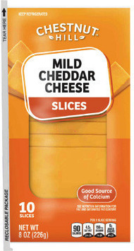 Chestnut Hill Swiss or Cheddar Cheese Slices 8 oz. or American Cheese Singles .66 oz., 16 ct.