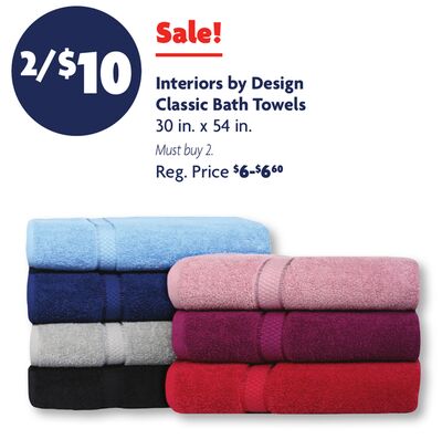 Interiors by Design Classic Bath Towels
