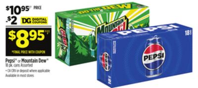 Pepsi® or Mountain Dew