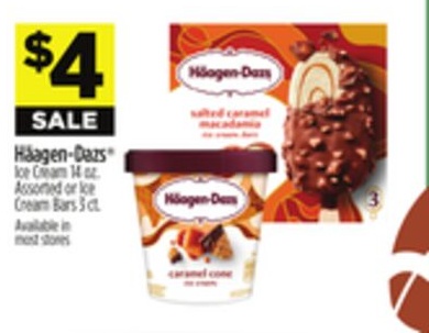 Häagen-Dazs® Ice Cream 14 oz. Assorted or Ice Cream Bars 3 ct.