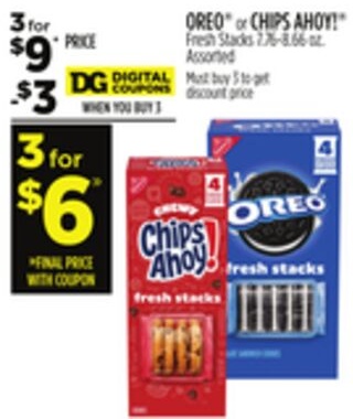 OREO® or CHIPS AHOY!® Fresh Stacks