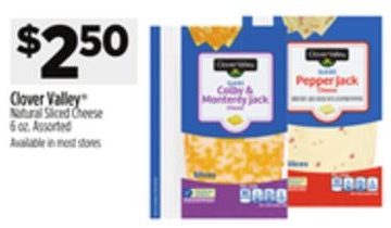Clover Valley® Natural Sliced Cheese