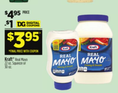 Kraft® Real Mayo 22 oz. Squeeze or 30 oz.