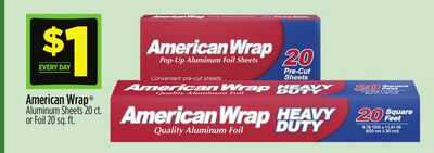 American Wrap® Aluminum Sheets 20 ct. or Foil 20 sq. ft.