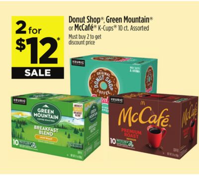 Donut Shop®, Green Mountain® or McCafé® K-Cups®