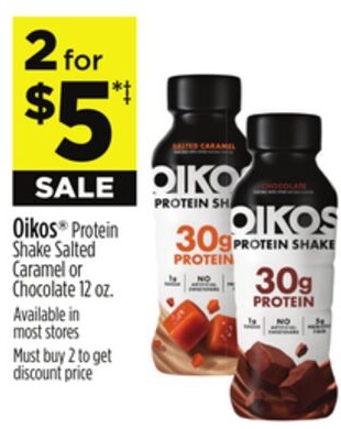 Oikos® Protein Shake Salted Caramel or Chocolate