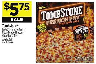 Tombstone® French Fry Style Crust Pizza Loaded Bacon Cheddar 18.1 oz.