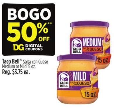 Taco Bell® Salsa con Queso Medium or Mild 15 oz.
