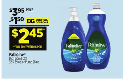 Palmolive® Dish Liquid OXY 32.5-39 oz. or Pump 28 oz.