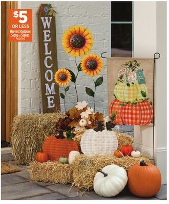 Harvest Outdoor Signs or Stakes Assorted