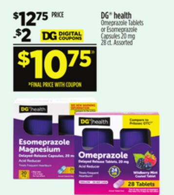 DG® health Omeprazole Tablets or Esomeprazole Capsules