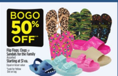 Flip Flops, Clogs or Sandals for the Family