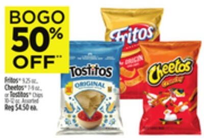 Fritos® 9.25 oz., Cheetos® 7.4 oz., or Tostitos® Chips 7.5 oz.